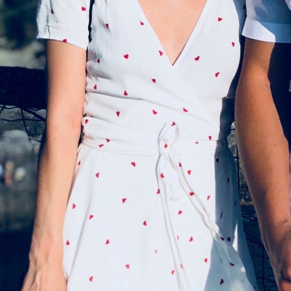 forever 21 heart wrap dress